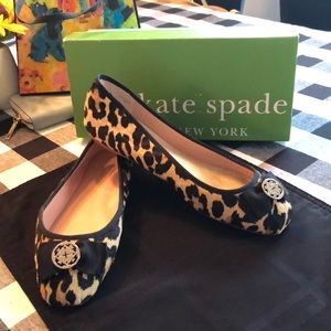 Kate Spade leopard skin ballet flat with box
